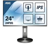 Monitor AOC 24P2Q FHD 24 Pulgadas con Ajuste de Altura y Múltiples Conexiones