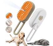 Cepillo de vapor para gatos, cepillo de vapor 3 en 1 para gatos, cepillo de masaje de silicona con vapor para gatos y perros, eliminador de enredos y caída del pelo