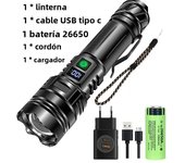 Rechargeable Led Flashlight Super Bright Portable Ultra Power Long Range Tactical Torch Lamp Outdoor Emergency Camping Lantern