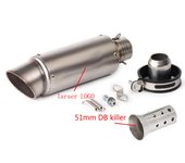 Universal 51mm/60mm Motorcycle exhaust with DB killer Motorcycle Exhaust Pipe Muffler Carbon Fiber GP-project Exhaust Pipe
