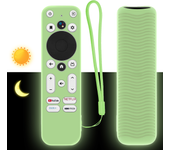 Protective Cover Fit for Onn Android TV 4K UHD Streaming Device 2K Streaming Stick Remote Anti-Slip Silicone Case with Lanyard