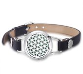 New Tree of Life Aromatherapy Leather Bracelet Essential Oil Diffuser Perfume Locket Bracelet Beautiful Women Wristbands Jewelry