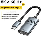 Essager HDMI To USB Type C Adapter for iPhone MacBook Pro Air iPad Samsung Galaxy 8K@60Hz 4K@120Hz/144Hz HD TV Cable Converter