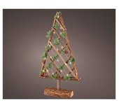 Árbol microLED decorativo de madera 20 LEDs Blanco cálido LUMINEO