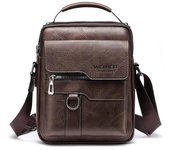 Bolso para Hombre, Bolso Bandolera de Cuero para Hombre, Bolso Mensajero, Mochila de Ocio, Bolso de Viaje de Trabajo Deportivo（22*26*6cm）