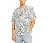 Camisa Jack&Jones Jeff blanca paisley manga corta de hombre