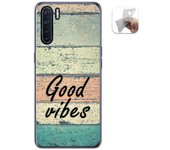 Tumundosmartphone Funda Gel Tpu para Oppo A91 diseño Madera 01 Dibujos