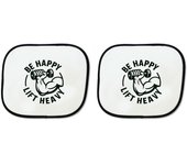 MERCHANDMANIA Parasol Doble be happy lift heavy se feliz levanta pesas fuerte sunshield coche