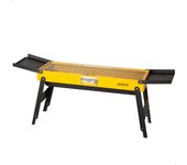 Aktive - Barbacoa carbón plegable, fabricada de acero esmaltado, color amarillo, con bandejas laterales abatibles, parrilla de acero inoxidable, bandeja inferior extraíble, formato compacto, ideal para jardín, terraza y camping