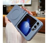 Official Liquid Silicone Matte Armor For Magsafe Magnetic Case For Samsung Z Flip ZFlip 6 5 4 3 ZFLIP6 Wireless Charging Funda
