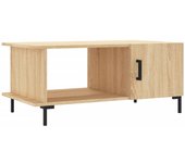 vidaXL Mesa de centro madera contrachapada 90x50x40 cm Blanco, Negro, Blanco brillante Mesita de Salón o Comedor o Auxiliar Mesa de Café Meuble Salón