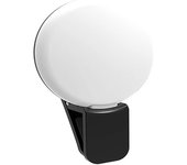 Mini Selfie Ring Light Portable Clip-on Selfie Fill Light USB Rechargeable Battery Operated LED Fill Light For Mobile Phone