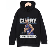 Stephen Curry Avatar Printed Children's Sports Hooded Hoodie Plus Velvet Sweatshirt Basketball Fan Kid Clothing Boys and Girls