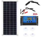 Panel Solar De 1000W 12V Con Controlador 60A 100A Cargador Para Teléfono RV Coche MP3 PAD Suministro De Batería Al Aire Libre