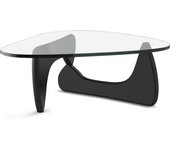 Mesa NOG, baja, lacada negro, tapa de cristal 19 mm. 130 x 91 cms