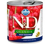 Farmina N&D Quinoa Weight Management Grain Free De Cordero y Quinoa Latas Para Perros - 6 unidades x 285gr