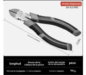 AIRAJ 6/8 Inch Multifunctional Diagonal Pliers Needle Nose Pliers Hardware Tools Universal Wire Cutters Electrician