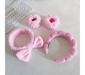 4PCS Stylish Washing Headband Set Wristbands Scrunchies Spa Bubble Headband for Washing Face Makeup Shower Skincare