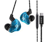 KBEAR KS1 KS1 Typec Dual Magnetic Circuit Dynamic Headphones IEMs Gaming Wired Earphones In Ear Monitor Music Earbuds Headsets