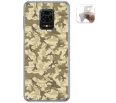 Tumundosmartphone Funda Gel Tpu para Xiaomi Redmi Note 9S / Note 9 Pro diseño Sand Camuflaje Dibujos