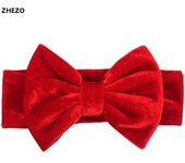 Baby Soft 5" Hair Bow Headband Kids Girls Velvet Headwrap Turband Toddler Photo Pro DIY Hair Accessories