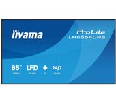 MONITOR IIYAMA 65" 3840X2160, UHD VA DLED PANEL, HAZE 25% 500CD/M², LANDSCAPE AND PORTRAIT, SPEAKERS 2X 10W, 2X HDMIX 1X USB-C , USB 2.0 X2, WIFI, LAN, MEDIA PLAY USB PORT, CONTROL LAN / RS232C, IISIGNAGE2 (CMS/DMS), ANDROID 14 (LH654UHS-B1AG)