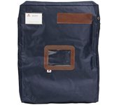 Bolso tipo banco ALBA, POCSOUGM, con pliegues, poliéster, azul