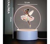 Hot Little ballerina Children Bedroom Decor 3D Lamp For Home Room Decoration Nightlight Led Night Light