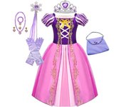 2025 Princess Rapunzel Costume Play Party Birthday Fantasy Cute Fairy Tale Carnival Apparel Girl Cartoon Tangled Inpired Dress