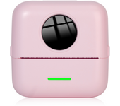 NK Impresora Fotográfica Portátil con 5 Rollos de Papel Térmico - Mini Impresora Térmica Inalámbrica para Móvil, Cable USB, Compatible con iOS y Android, Color Rosa