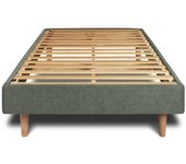 Somier de láminas 90x190 cm - Tejido Lienzo mate - Kit de montaje