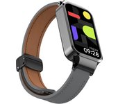 For Xiaomi Smart Band 9 Active Leather Strap Magnetic Folding Buckle for Redmi Band 3 Metal Protective Case Integrated Strap