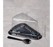 10/30pcs Clear Plastic Cake Box, Disposable Cheesecake Boxes Triangular Pie Box Dessert Containers for Bakery (No Stickers)