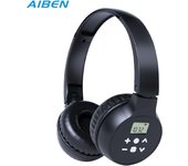 AIBEN C201S Portable FM Radio Headphone 3.5mm Jack Headphones, Wireless Connection