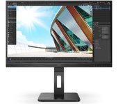 AOC - Monitor LED 27P2Q - 27" - IPS - 1920 x 1080 Full HD - 75Hz - 4 ms - Regulable en Altura - Pivotante - HDMI, DVI, DisplayPort, VGA - 4xUSB - Altavoces - Negro