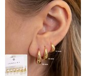3-4 Pairs Simple Glossy Gold Plated Copper Metal Huggies Hoop Earrings for Women Daily Stackable Cartilage Helix Hoops Jewelry