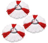 Cabezales de repuesto de microfibra compatibles con el trapeador Vileda 2 en 1 Turbo (rojo, paquete de 3)