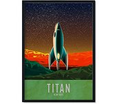 Nacnic Lámina Titan - Pósters Espacio - Satélites, Estrellas y Planetas