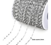 2Meters Stainless Steel Chains Gold Color Lips Beads Beaded Chain for Jewelry Making DIY Necklace Bracelet Accessories