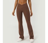 V-Cross Fitness Flare Pants Lifting Buttocks Cross Waist Yoga Sport Leggings Gym Outdoor Acticewear Workout Wide-Leg Pants