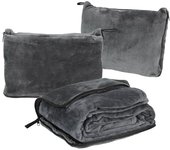 Manta Portátil Multifuncional De Viaje Suave 2-en-1 Para Cojines De Viaje Camping Y Otros Lugares Material De Poliéster 100%
