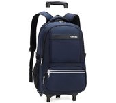 Trolley School Bag With Wheels Backpack Elementary  Blue