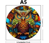 Owl Wooden Puzzle Puzzle Puzzle Personalized 3D Puzzle Adult and Children's Gift Education Children's Toy Game