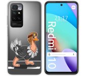 Funda Silicona Transparente para Xiaomi Redmi 10 (2021/2022) diseño Avestruz Dibujos