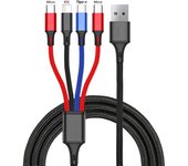 3A 4in1 USB Type C Cable For iPhone 14 13 12 Pro Max Charging Cable Micro USB Type C Cord For Huawei Xiaomi Realme VIVO OPPO