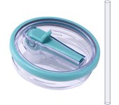 40oz Tumbler Flip Straw Lid Replacement for Stanley Quencher H2O Spill Proof Splash Resistant Tumbler Lids Reusable Straw Cap
