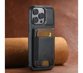 SUTENI PU leather card-clip wallet Phone case Card Holder For iPhone 16 Pro Max 15 Plus 14 13 XR 11 12