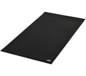 HOMCOM Esterilla protectora de suelo para aparatos de fitness, esterilla deportiva multifuncional, esterilla de gimnasia, esterilla de yoga, equipo de fitness antideslizante para bicicletas estáticas, elípticas, cinta de correr, negro, 180 x 90 x 0,6 cm