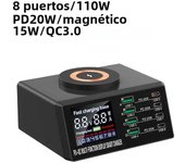 Multifunctional Charger MECHANIC V-Power 8Pro USBX9 X9D 110W USB Wireless Smart LED Display Quick Charge Phone Charging Station