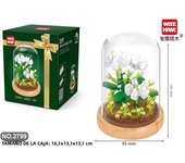 Creative Building Block Potted Bouquet Home Decoration Eternal Flower Rose Peony Sunflower Simulation Plant DIY Model Kids Toys